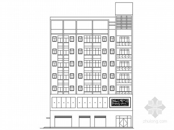 120平沿街商住楼资料下载-某八层沿街商住楼建筑扩初图