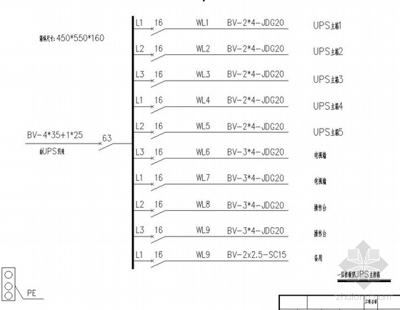ups电气系统图资料下载-某医院BA系统图