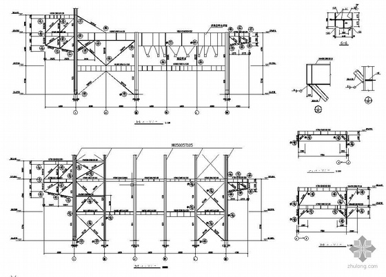 钢拉杆施工图资料下载-某钢平台结构施工图