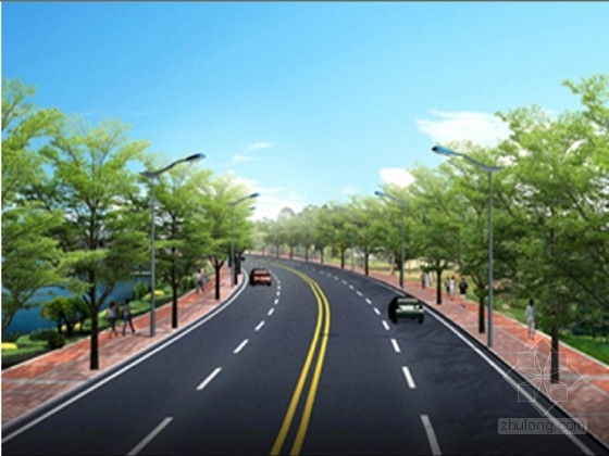 建筑施工图设计沥青路资料下载-公园连接线双向两车道道路施工图设计36张（国际知名公司 护坡挡墙）