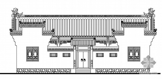 某仿古建筑展馆建筑方案图