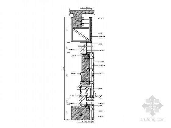 石材幕墙横向节点图资料下载-石材幕墙节点详图
