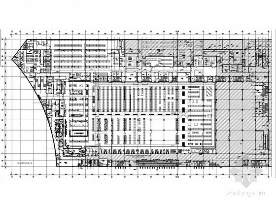 [辽宁]大型购物广场弱电系统施工图纸-监控桥架平面图 