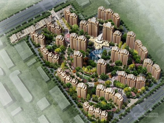 SU小洋楼模型资料下载-[安徽]Artdeco风格高层花园式住宅区规划设计方案文本