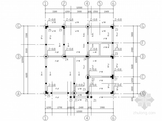 私人别墅结构施工图资料下载-[云南]地上三层砖混结构私人别墅结构施工图