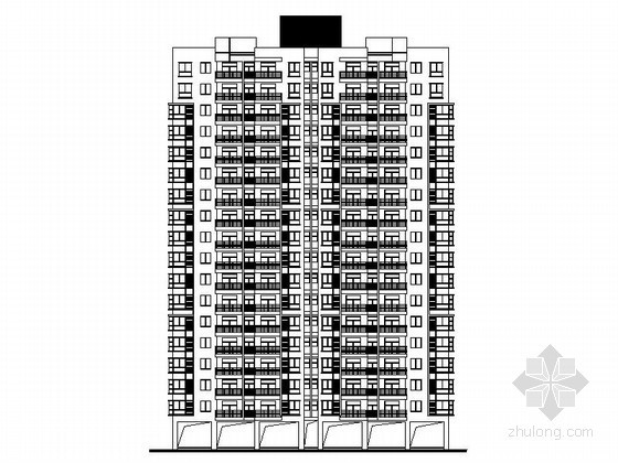 十八层住宅小区资料下载-[四川]某住宅区十八层塔式住宅楼建筑方案图（含效果图）