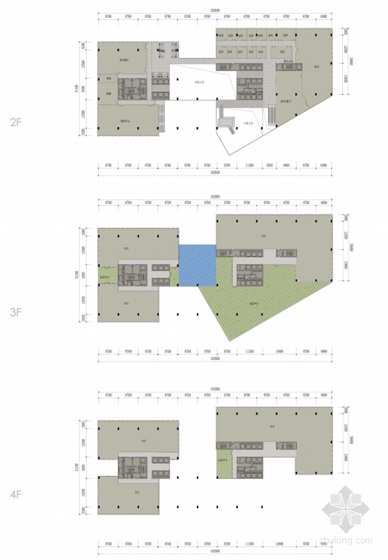 [深圳]24层双筒结构知名电子企业研发大厦建筑设计方案文本（含CAD 多媒体）-24层双筒结构知名电子企业研发大厦平面图