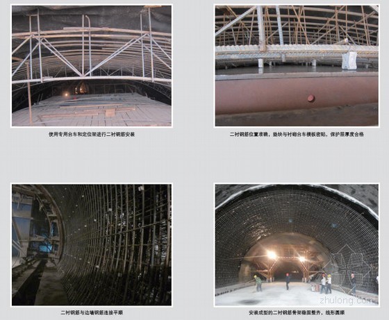 高速公路工程施工优秀作法及图片展示（路基路面 桥涵隧）-二衬钢筋安装