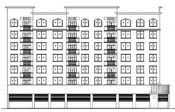7层商住楼建筑图资料下载-某七层商住楼建筑方案图