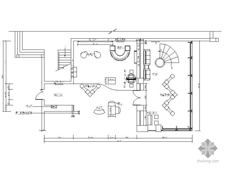 联通营业厅室内设计资料下载-[山西]某联通营业厅平面图