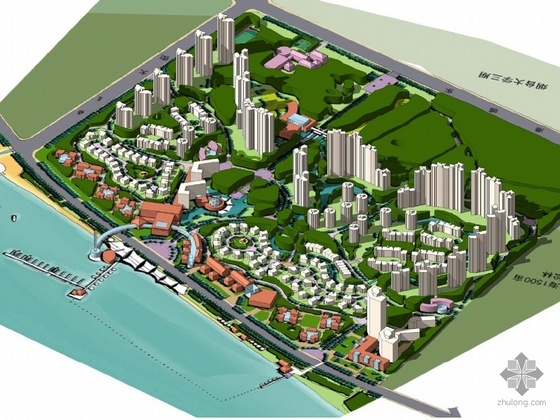 80平米居住区平面图资料下载-[烟台]某海滨综合居住区规划设计文本