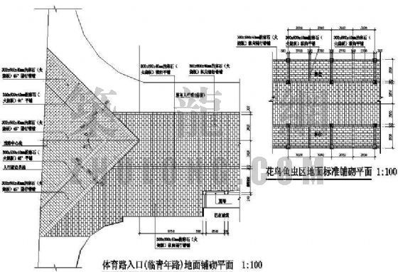 透水砖铺地构造图资料下载-某休闲区的铺地和景观设计图