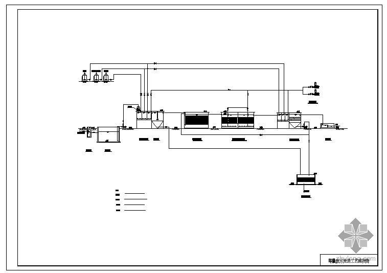 印染厂废水处理工艺流程资料下载-某印染废水处理工艺流程图
