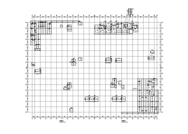 4层钢混框架结构商业综合体结构施工图2016-五层顶板板配筋图