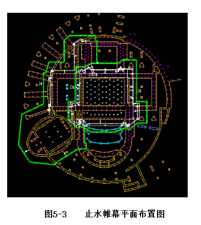 工程项目技术方案优化案例分析（共72页）-止水帷幕平面布置图