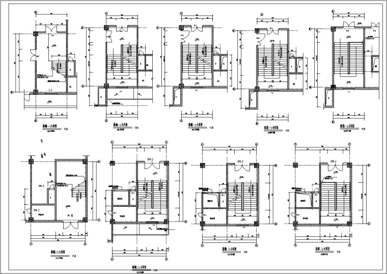 5套现代多层购物中心商业建筑设计施工图CAD-多层大型商场建筑设计4