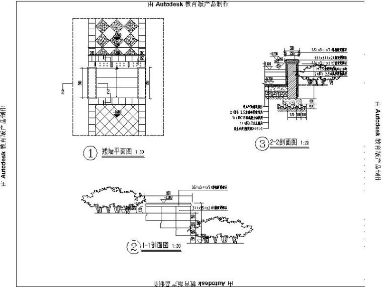 [河北]别墅样板房园林工程施工图（著名设计公司）-矮墙大样