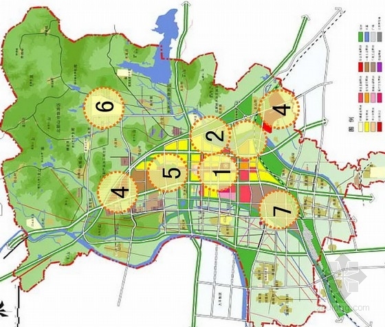 [山东]空间重构新城景观规划设计方案-总平面图 