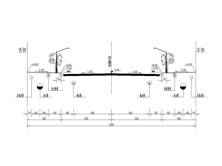 云南省市政道路施工规范资料下载-[云南]城市市政道路施工图设计20张