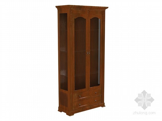 复古工业3d模型酒吧资料下载-复古立柜3D模型下载