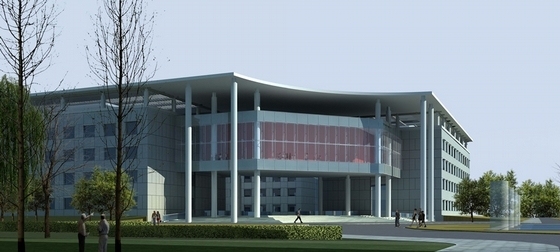 [北京]知名大学新校区教学楼建筑设计方案文本-知名大学新校区教学楼建筑设计效果图