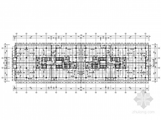 [深圳]创新工业园厂房建筑给排水图纸（中水系统）-厂房自喷平面图 