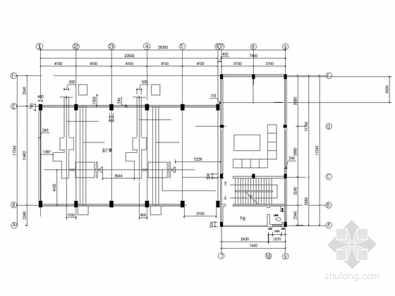 cad厂房水电图资料下载-小型水电站厂房工程施工图