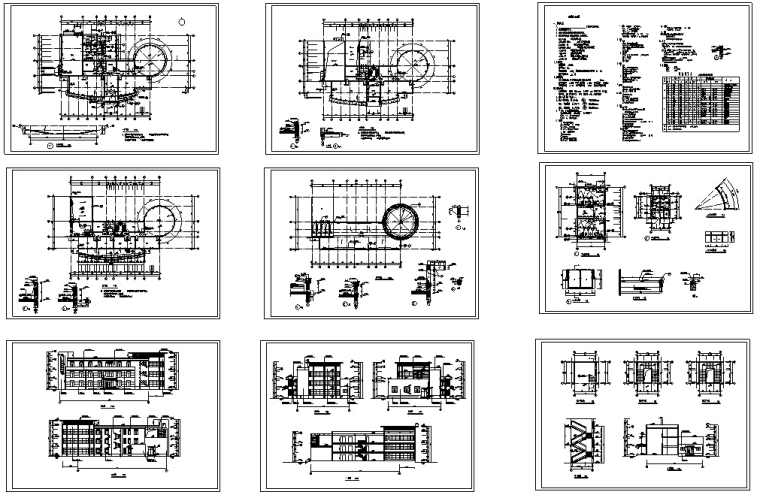 现代多层会所建筑设计方案施工图CAD-8