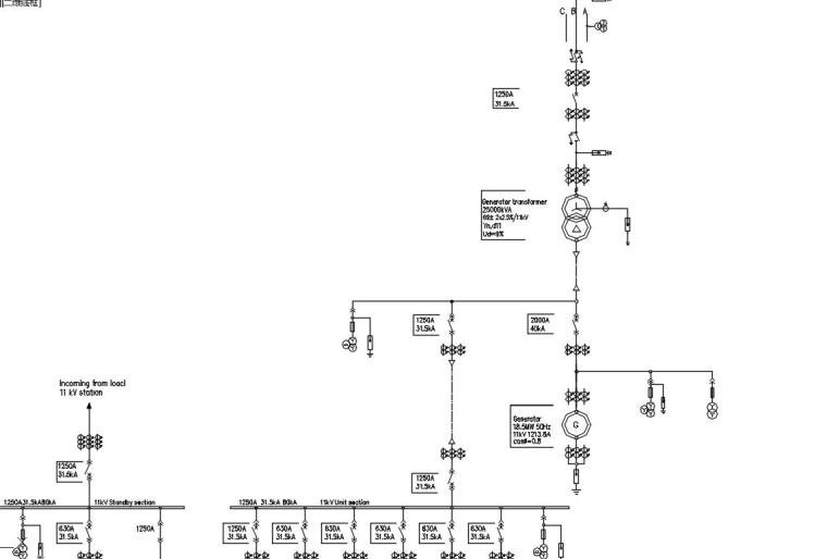 电气接线系统图资料下载-某国外项目电气投标方案（电气系统图+电气说明）