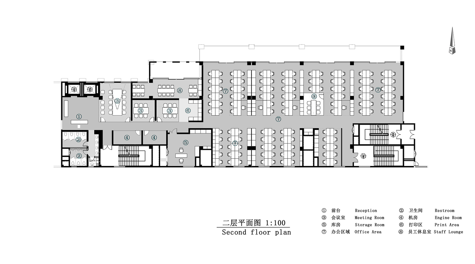 北京大象群文化办公室平面图