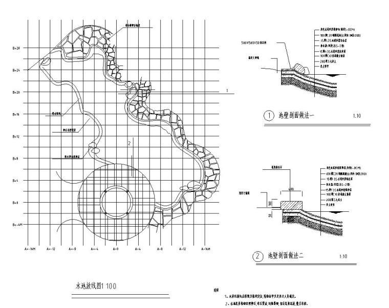 [北京]嘉润园国际社区全套景观施工图设计文本（含给排水+植物）-水池详图