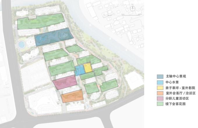 [上海]“海派文化”加州花园生态别墅景观设计方案（2017最新）-功能分区图