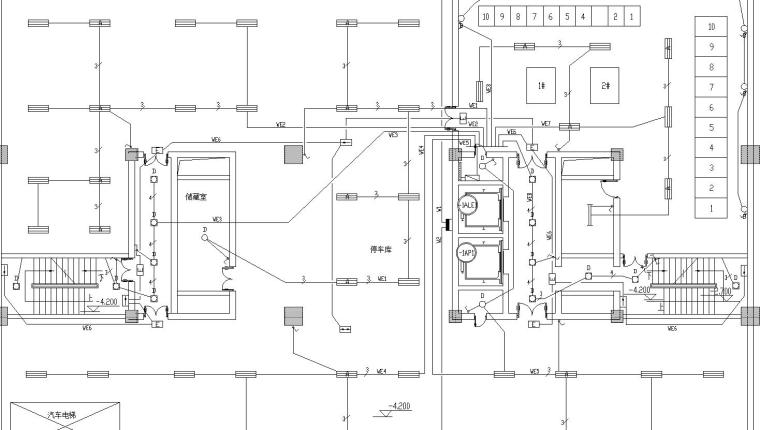 某18层住宅电气全套图-照明平面图