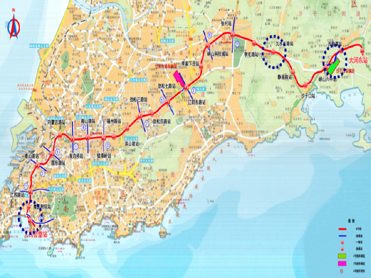 地铁线路施工方案设计资料下载-青岛地铁线路初步设计汇报
