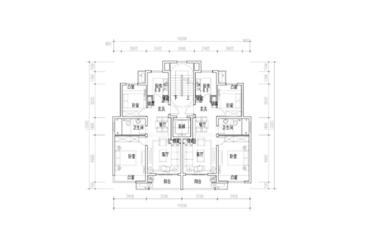 [上海]虹桥11号地块项目规划设计方案文本-户型平面图
