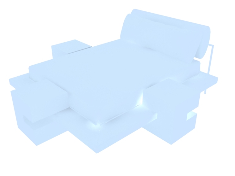 3d现代床资料下载-现代床3D模型下载