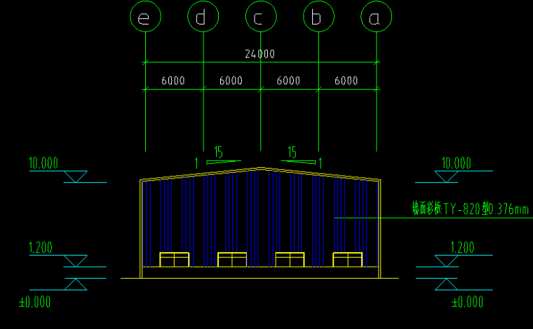 石材钢结构架柱资料下载-西安石材公司钢结构工程CAD