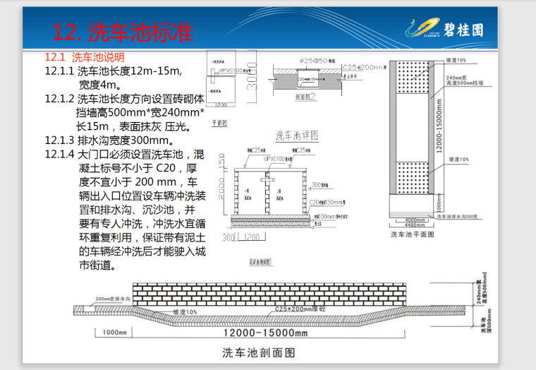 [知名地产]沈阳某项目安全生产文明施工标准化指导手册-70页-洗车池