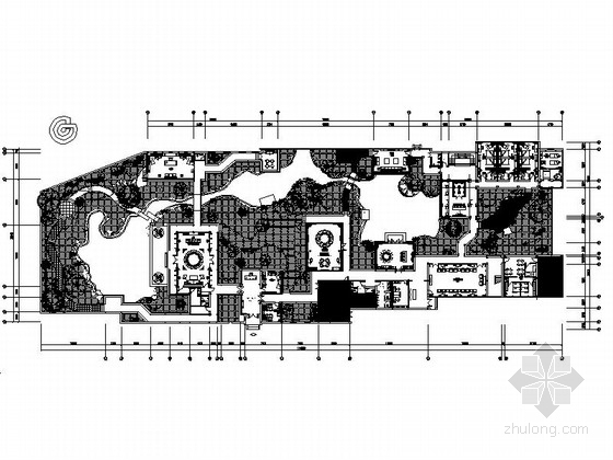 书吧室内设计案例资料下载-[南京]特色地域奢华中式滨江会所改造室内设计施工图（含效果）