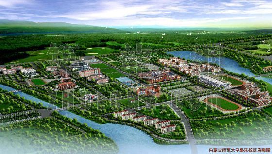 校园绿化总图资料下载-内蒙古师范大学新校区规划总图