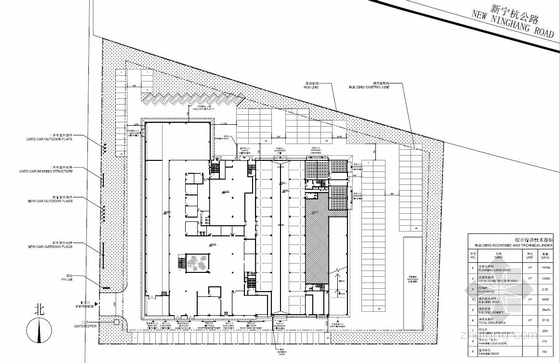 [南京]两层知名汽车4s店建筑设计方案图（含CAD及建筑模型）-两层知名汽车4s店建筑首层平面图