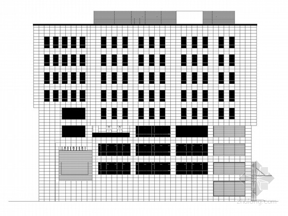 现代产业园多层办公建筑资料下载-[上海]九层现代风格大型产业园建筑施工图（知名设计）