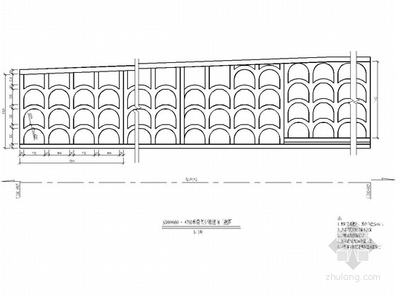 拱型骨架护坡施工资料下载-铁路工程路堑边坡溜坍整治设计施工图设计（拱型骨架护坡）