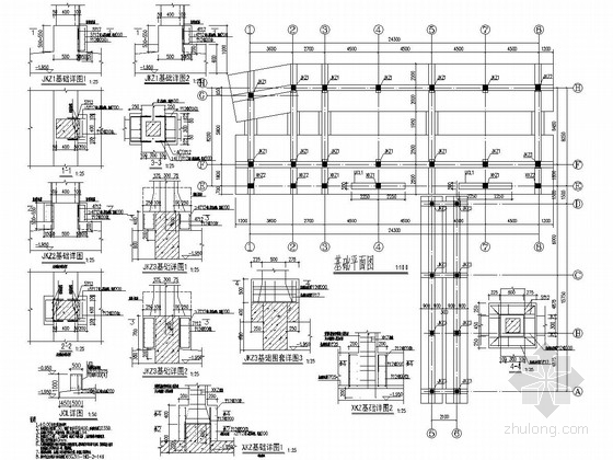 教学楼地基施工图桩基础资料下载-[上海]五层框架结构教学楼结构改造加固施工图