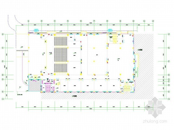 [江苏]多层教育建筑暖通系统设计施工图-一层暖通平面图 
