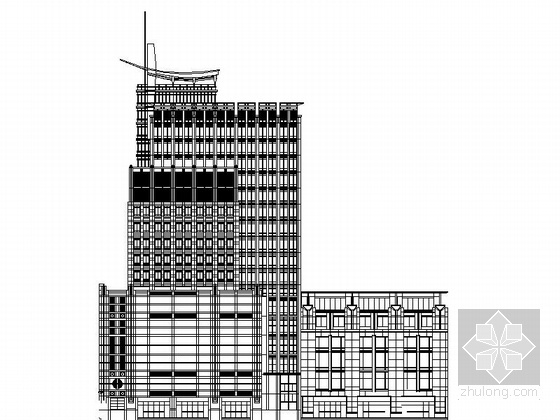 [浙江]杭州现代风格高层办公楼方案图（含效果图）-办公楼效果图