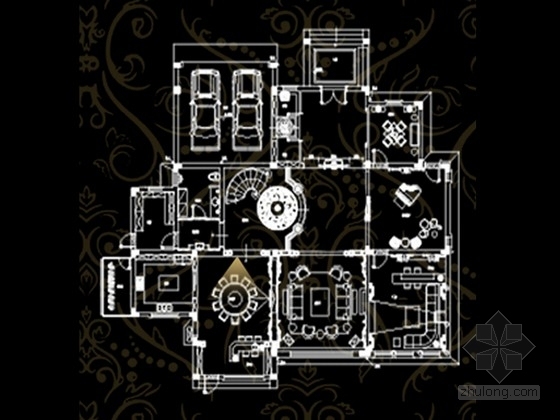 大厅欧式装修效果图资料下载-[江苏]欧式奢华主义享受型别墅设计方案（含效果图）