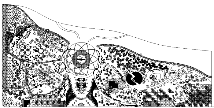滨河cad平面资料下载-最全滨河景观绿化设计施工图合集（赠CAD植物平面图例）
