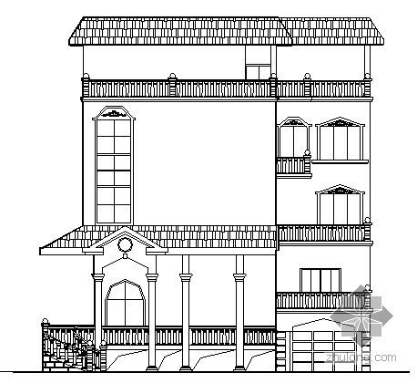 2层联排小别墅效果图资料下载-某五层小别墅建筑方案图