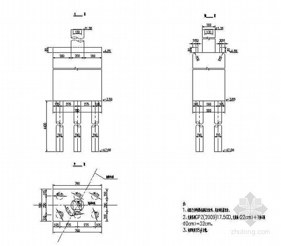 预应力混凝土箱型简支梁桥资料下载-预应力混凝土连续箱梁桥桥墩一般构造节点详图设计